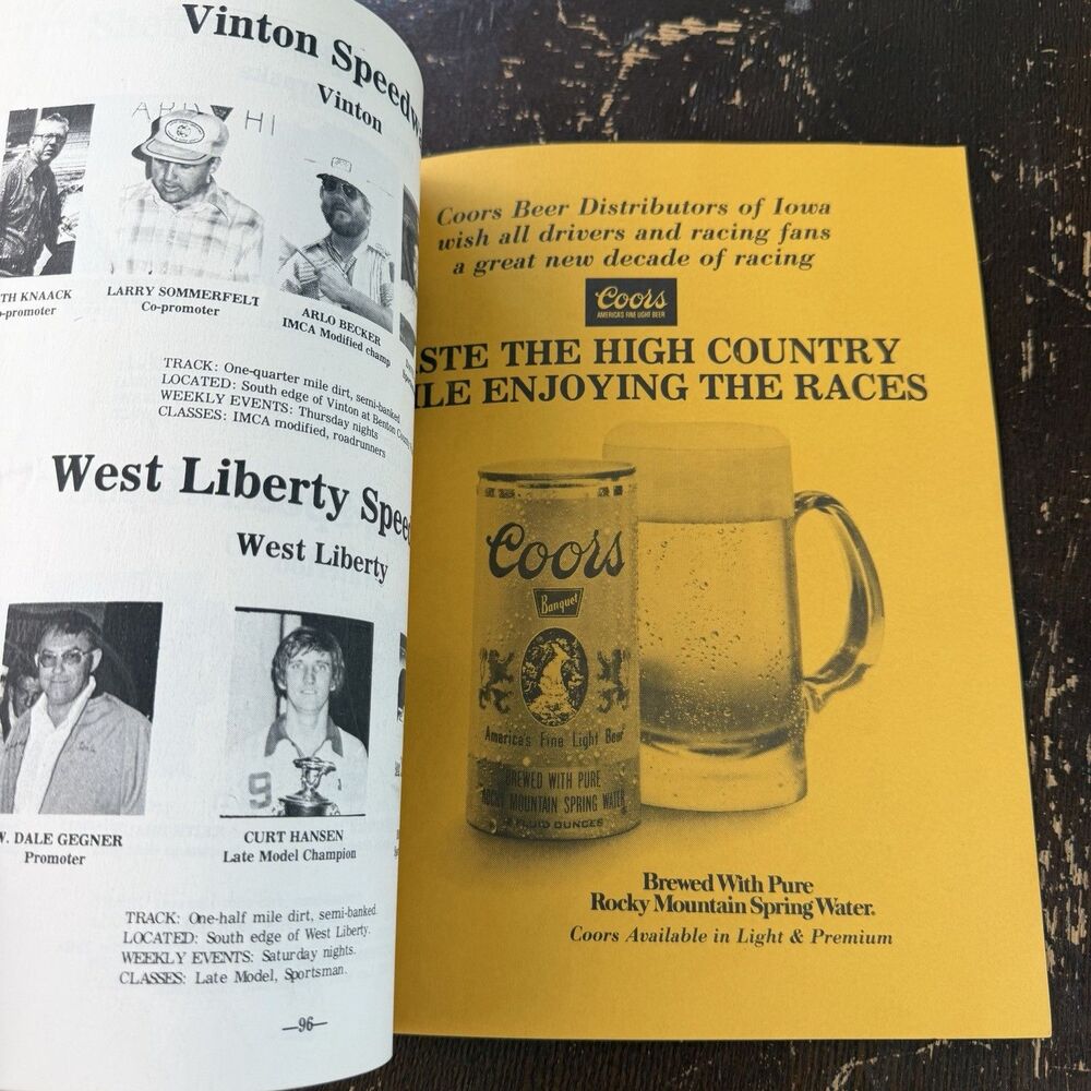 Vintage Iowa Racing Yearbook 1979-80 2nd Annual Don Hoffman Doug Wolfgang Shuman - Picture 4 of 9